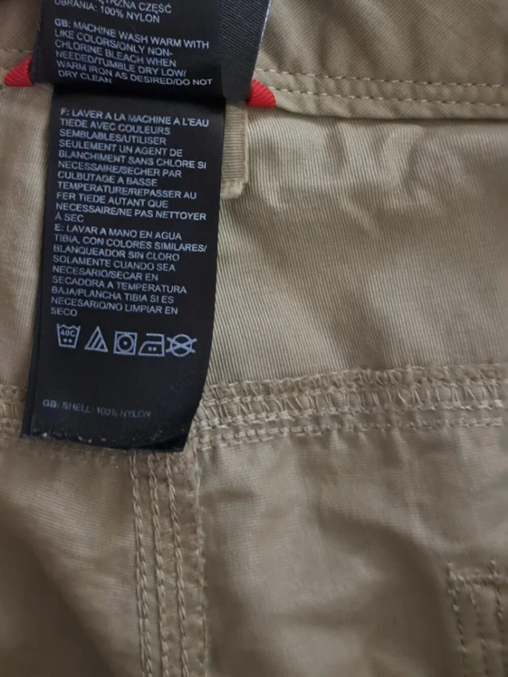 North Face Trail Utility  Hiking Outdoor Pants Size 34x28 Khaki travel gorpcore